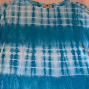 Piko Tie-dye Blue/White Short Sleeve Shirt Size S